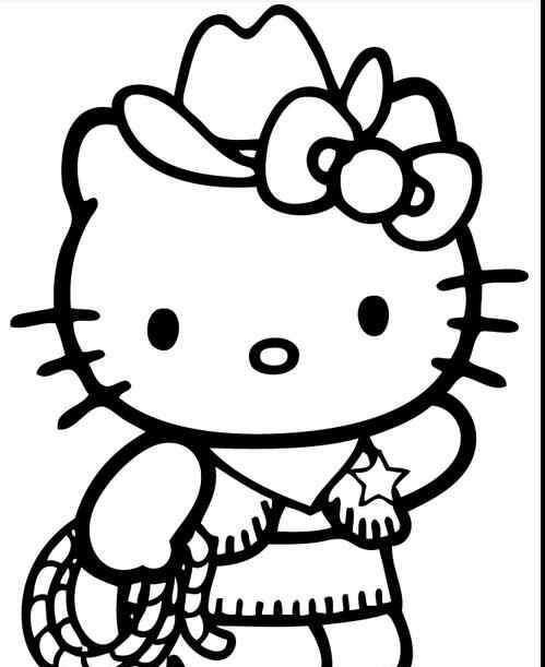 小猫简笔画图片大全可爱 超萌可爱凯蒂猫卡通简笔画图片大全