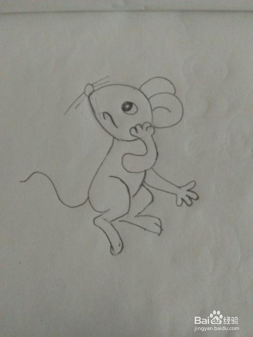 怎么画简笔画小老鼠-百度经验