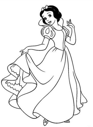 迪士尼卡通人物白雪公主简笔画图片 卡通动漫简笔画