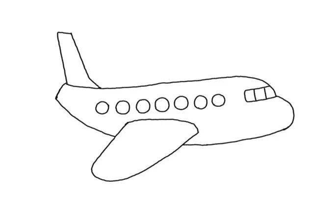 飞翔天空简单的飞机简笔画来啦40张飞机主题简笔画用画笔为孩子插上