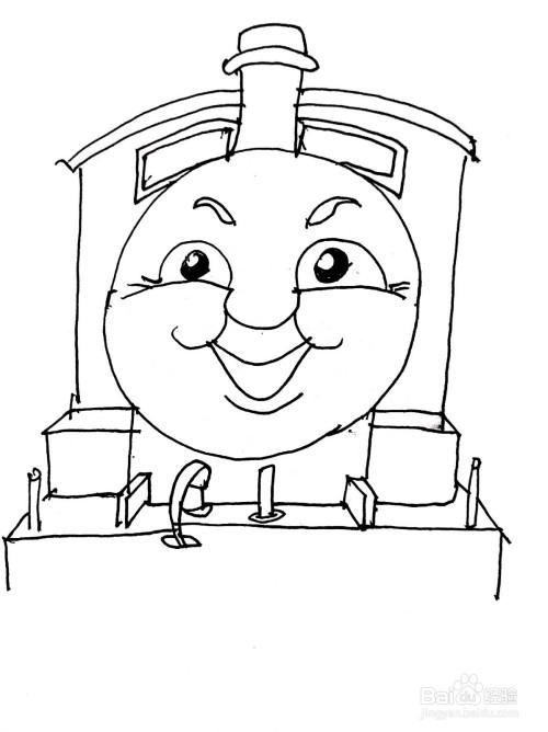 托马斯小火车正脸简笔画-百度经验
