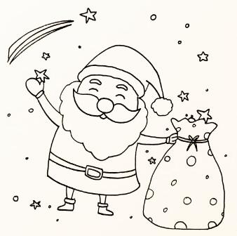 圣诞老人简笔画可爱