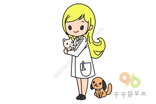 画 宠物医生简笔画图片  宠物医生的病人就是各种宠物他们对动物们很
