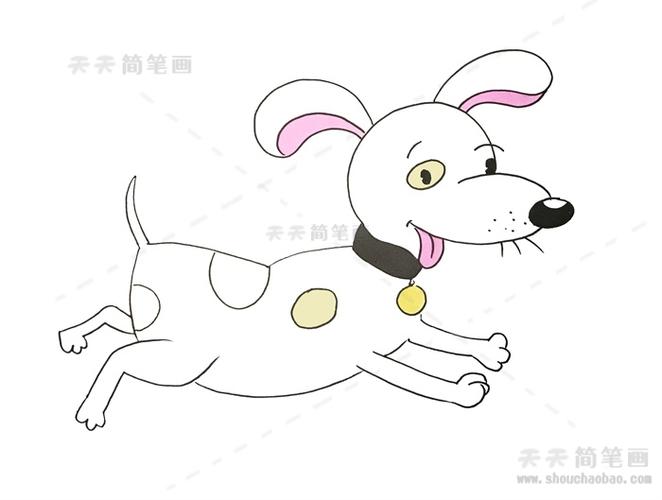 简笔画小狗简笔画易学模板超可爱的小狗简笔画卡通教程