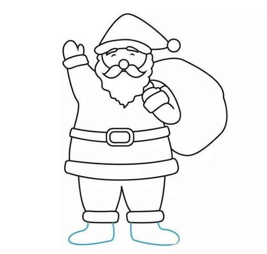 如何画圣诞老人圣诞老人简笔画的画法步骤