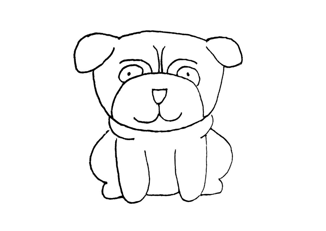 简笔画小狗狗是我们人类最忠实的朋友让小朋友画画看吧