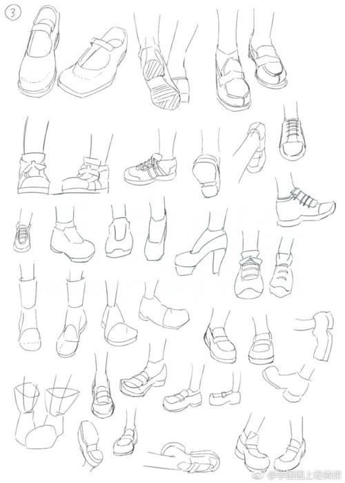 怎么画动漫的鞋子好看的简笔画