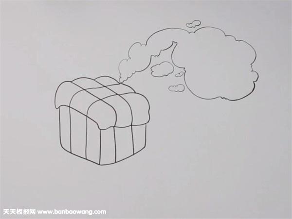 简笔画 简笔画教程     首先画出空头的轮廓一个正方体的盒子在空投