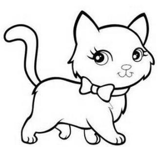 儿童画小花猫简笔画图片大全可爱的小花猫简笔画
