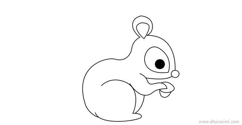 松鼠儿童画怎么画松鼠简笔画简单