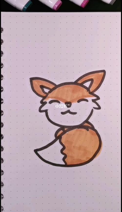 狐狸简笔画彩色狐狸简笔画彩色可爱颜色