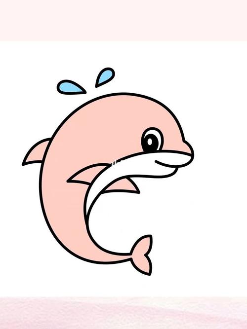 可爱的粉色海豚简笔画教程海豚简笔画教程文化