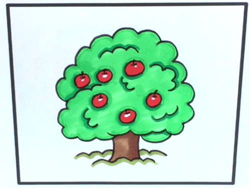 2021年一棵苹果树简笔画