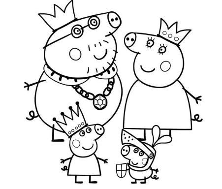 以小猪佩奇为主题的儿童画图片大全小猪佩奇一家人简笔画怎样画