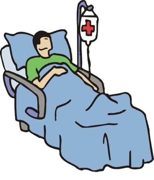 病床上的病人简笔画卡通