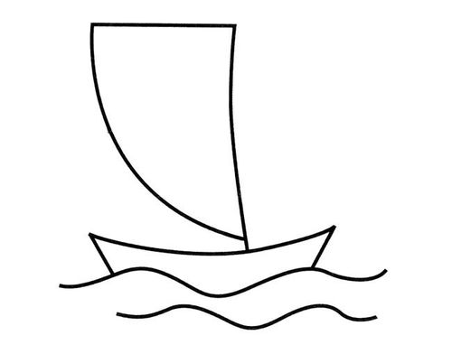 乘风破浪的帆船简笔画