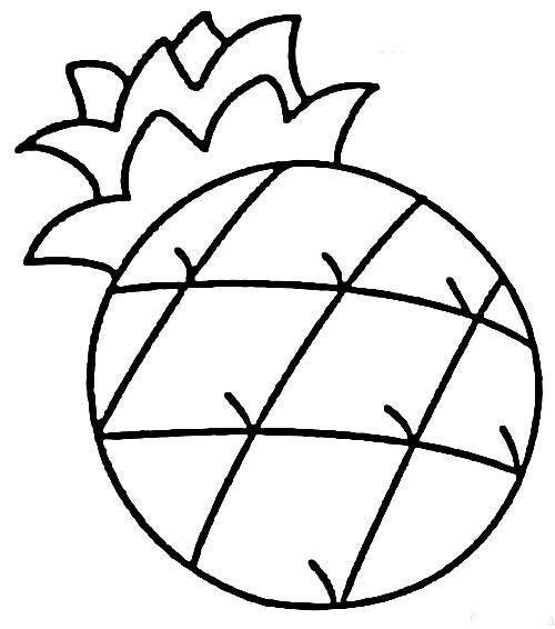 菠萝简笔画图片教你怎么画菠萝 水果简笔画图片
