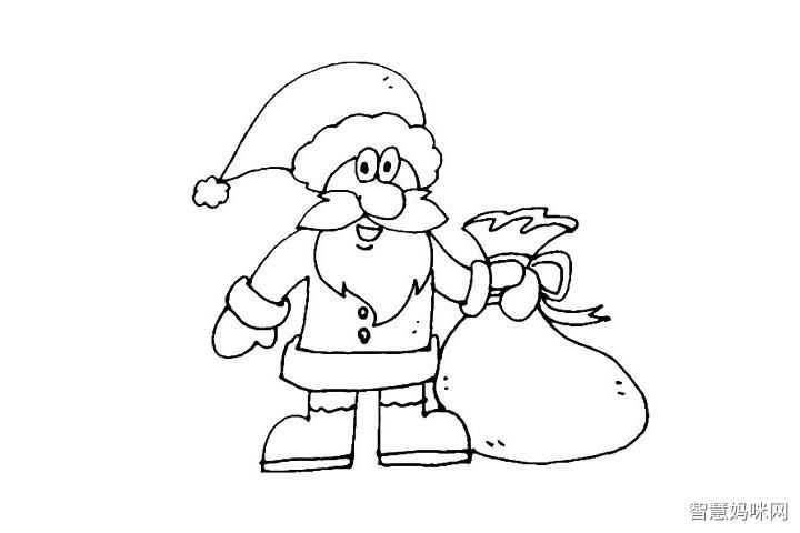 圣诞老人简笔画画法步骤