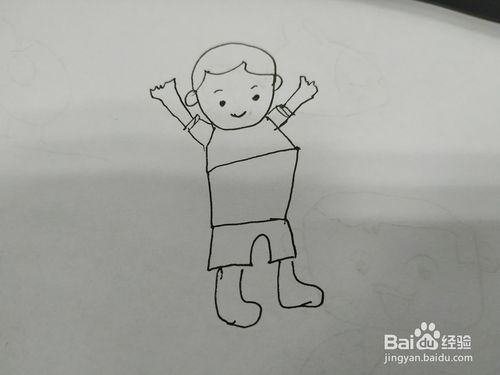 举手的女孩简笔画怎么画怎么画女孩举着手