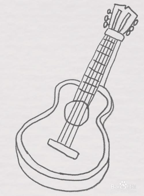乐器吉他简笔画