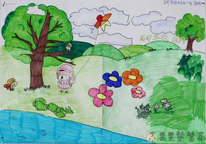 儿童画春天关于春天的儿童画画 - 毛毛简笔画