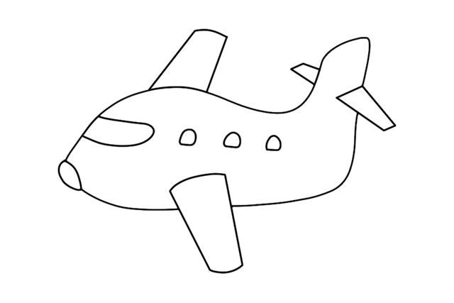 卡通飞机简笔画图片