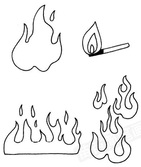 简笔画的简单的火的怎么画的呀