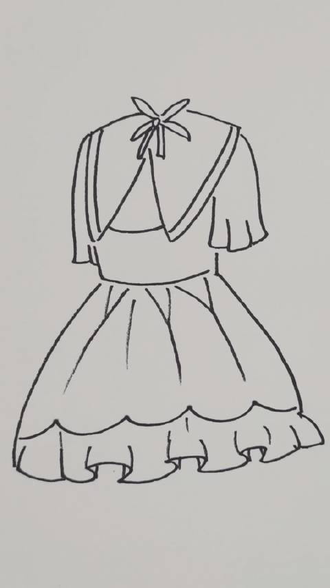 画婚纱裙的简笔画教程教你画唯美的小裙子裙子简笔画教程小仙女简笔画