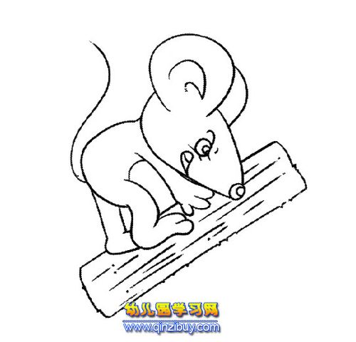 攀爬的老鼠简笔画 - 幼儿园学习网