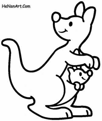 儿童画袋鼠的一家袋鼠简笔画儿童卡通袋鼠简笔画图片大全简笔简笔画