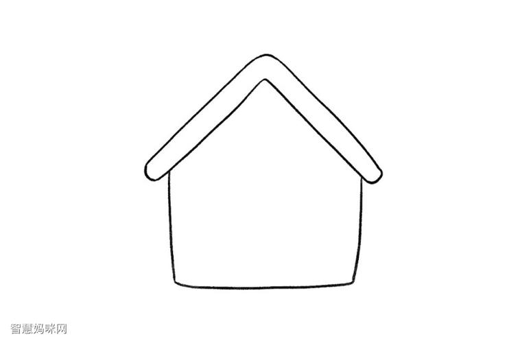 简单漂亮小房屋简笔画画法 - 智慧妈咪网