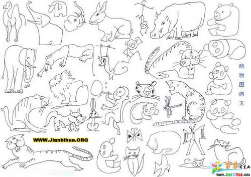 几十种动物的简笔画图片6张第4张
