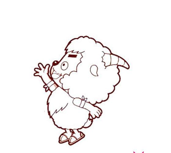 沸羊羊简笔画做羊村里最健壮的羊卡通简笔画简笔画大全