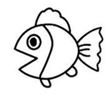 幼儿园各种各样的鱼简笔画