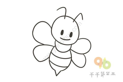 一分钟学蜜蜂简笔画图片