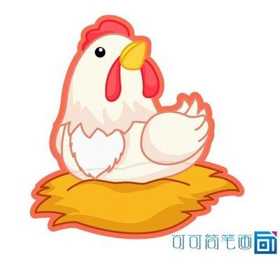 公鸡的简笔画教程公鸡的画法鸡的简笔画大全等简单易学适合红冠白公鸡
