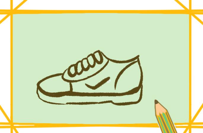 好看的运动鞋的简笔画步骤如下好看的运动鞋步骤1好看的运动鞋步骤2