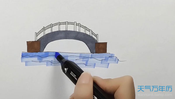桥简笔画怎么画桥的简笔画步骤图解教程