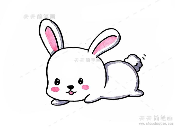 兔子简笔画兔子简笔画涂色兔子简笔画可爱13岁宝宝简笔画