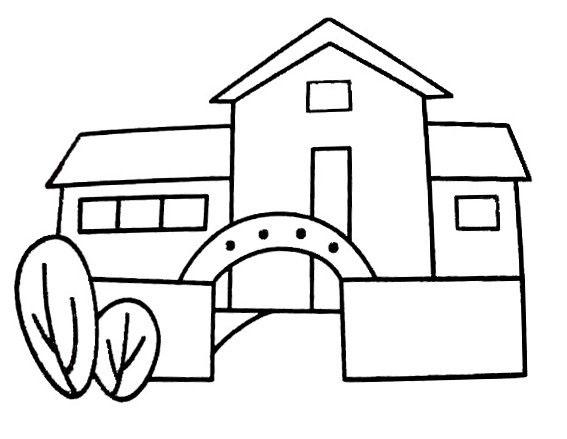 房子带烟囱的儿童简笔画图片房子的简笔画图片幼儿建筑简笔画大全