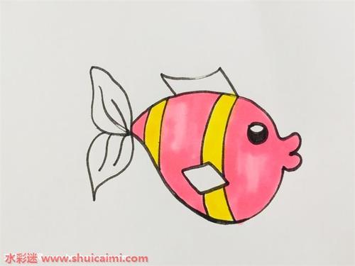 小鱼怎么画 小鱼简笔画步骤 - 水彩迷