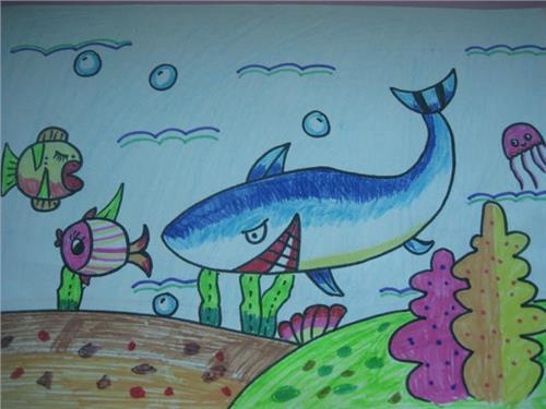 幼儿园简笔画海洋