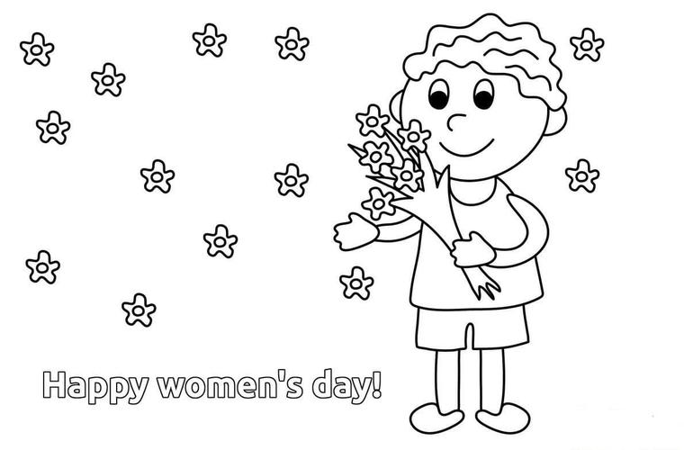 三八妇女节快乐简笔画图片大全 卡通动漫简笔画 - 9252儿童网