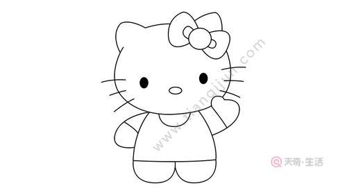 简笔画简单易学hellokitty凯蒂猫的画法喜欢kitty妈妈自用收藏