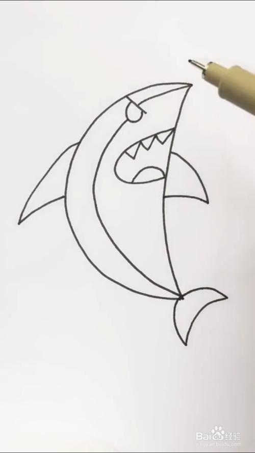 鲨鱼的简笔画如何画