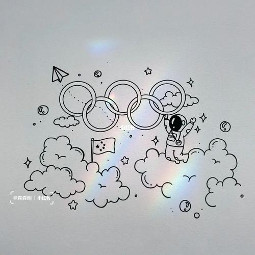 今日手绘分享|奥运会夺奖时刻95奥运会手绘重庆攻略简笔画绘画