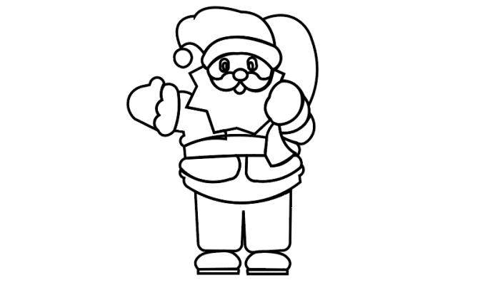 可爱的圣诞老人简笔画可爱的圣诞老人简笔画怎么画