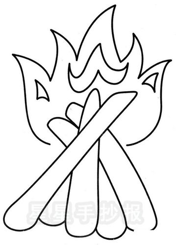 卡通简笔画 火简笔画怎么画   火简笔画画法图解 关于火的知识 动词