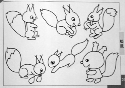小松鼠简笔画 小松鼠简笔画乖巧的小松鼠1可爱小松鼠的画法松鼠简笔画