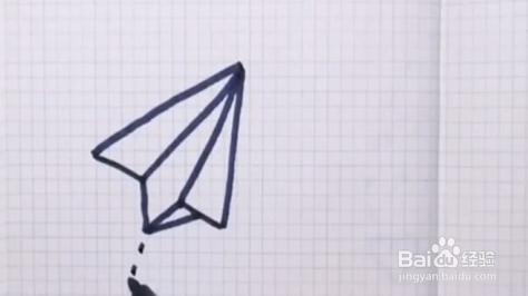如何画出纸飞机简笔画